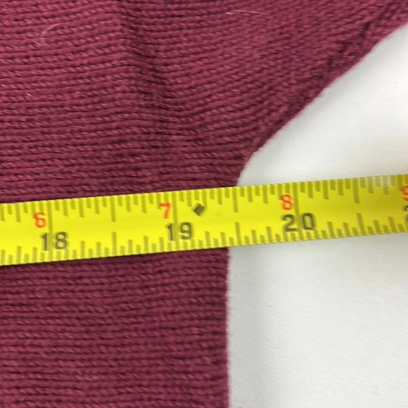 Michael Kors Burgundy Long Sleeve Top with Gold Zipper at Back - Picture 5 of 9